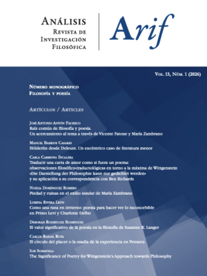 Análisis. Revista de Investigación Filosófica